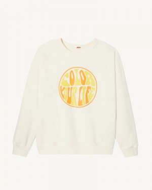 JOTT Camino Organic Cotton メンズ スウェットシャツ Off-white | JWU-4739