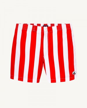JOTT Deauville メンズ Swim Shorts 赤 白 | LRL-3932