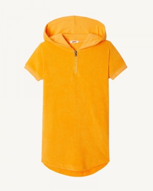 JOTT Mini フード付き Cotton Terry キッズ ドレス ピンク | KRZ-8622
