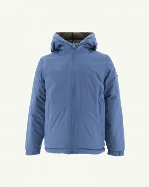 JOTT Zurich Reversible キッズ ダウンジャケット 青 オリーブ | YQX-2870